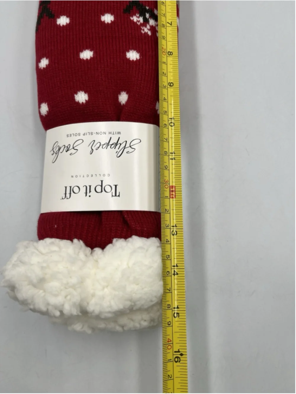 Top It Off Slipper Socks REINDEER Soft COZY WHEN YOUR FEET ARE FREEZZING SEE